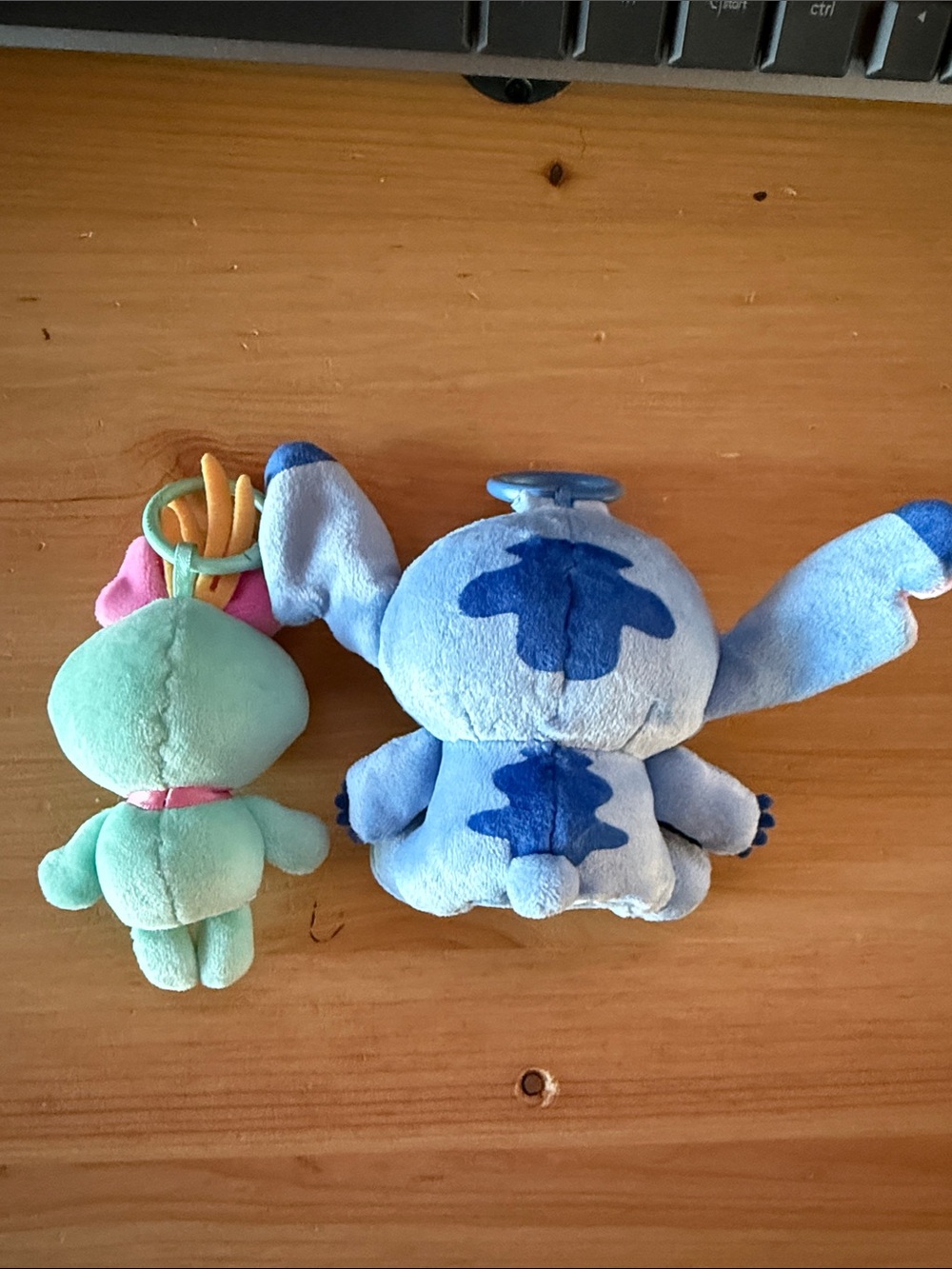 Miniso Plush Stitch and Scrump Bag Charm Keychain Set - Like New - Picture 4 of 4